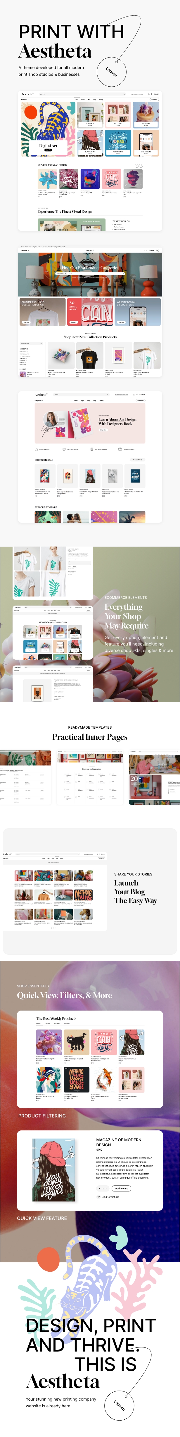 Aestheta - Print Shop & Printing Company WordPress Theme - 2